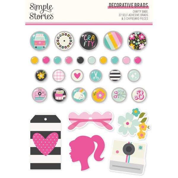 Simple Stories Crafty Babe - Decorative Brads