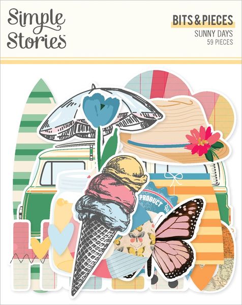 Simple Stories Sunny Days Bits & Pieces, 59/Pkg