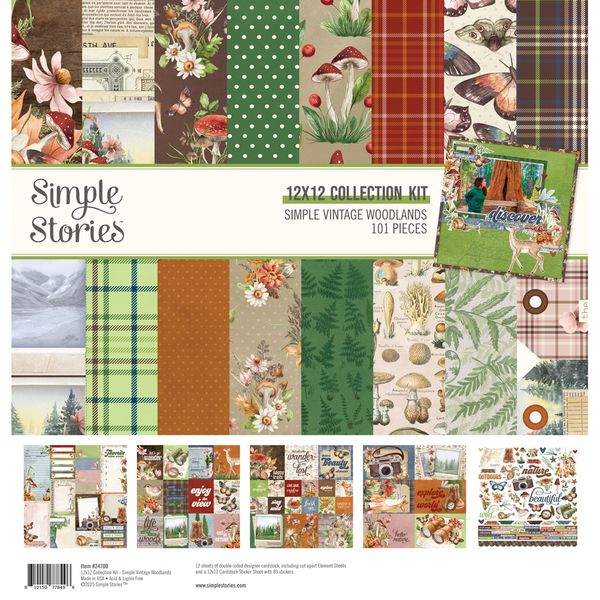 Simple Stories Simple Vintage Woodlands 12"X12 Collection Kit