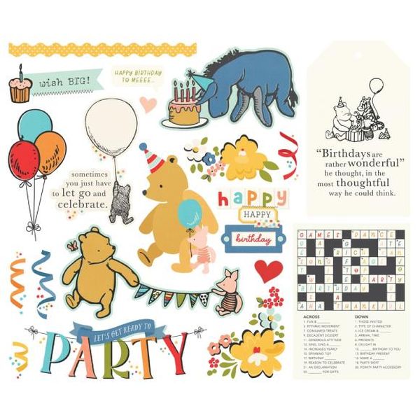 Simple Stories Say Cheese Classic Pooh Birthday Big Bits & Pieces Die-Cuts