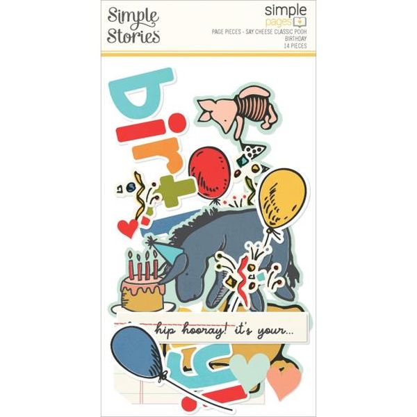 Simple Stories Say Cheese Classic Pooh Birthday Simple Page Page Pieces