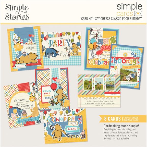 DISC - Simple Stories Say Cheese Classic Pooh Birthday Simple Cards Card Kit