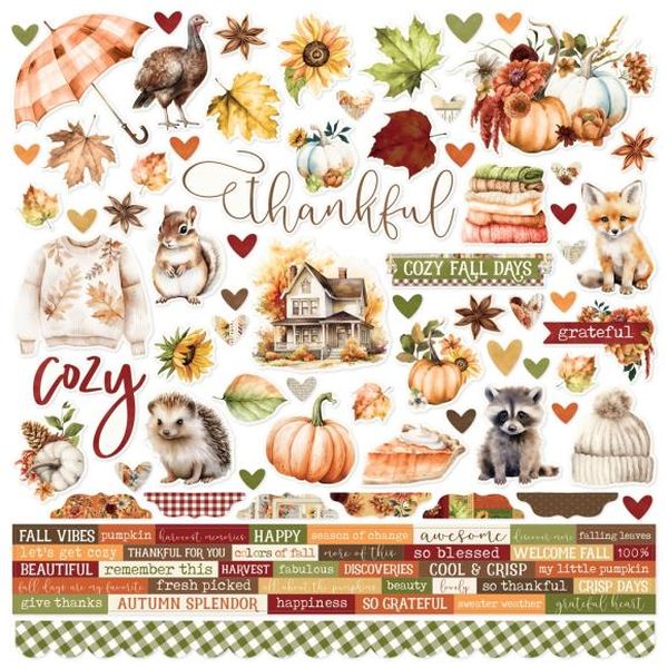 Simple Stories Simple Vintage Autumn Breeze 12"x12" Cardstock Stickers