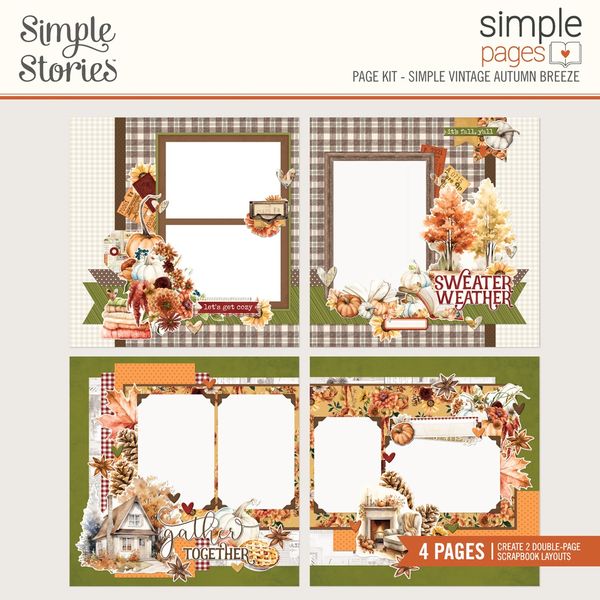 Simple Stories Simple Vintage Autumn Breeze Simple Pages Page Kit