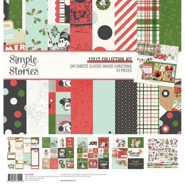 Simple Stories Say Cheese Classic Mouse Christmas 12"X12" Collection Kit