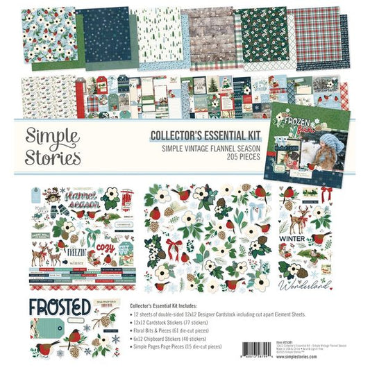 Simple Stories Simple Vintage Flannel Season 12"X12" Collector's Essential Kit