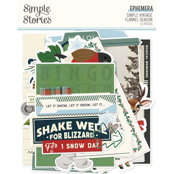 Simple Stories Simple Vintage Flannel Season Ephemera Bits & Pieces