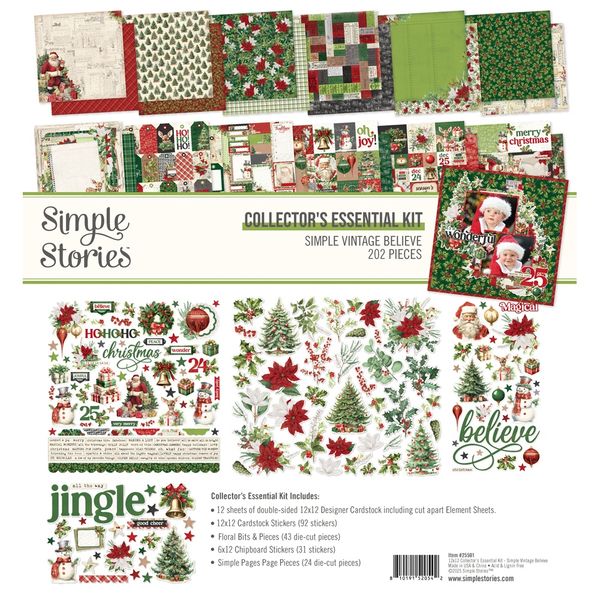 Simple Stories Simple Vintage Believe 12"X12" Collector's Essential Kit