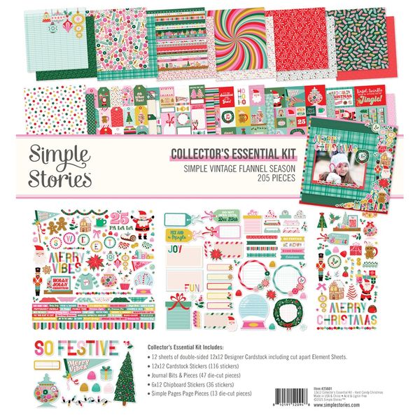 Simple Stories Hard Candy Christmas 12"X12" Collector's Essential Kit