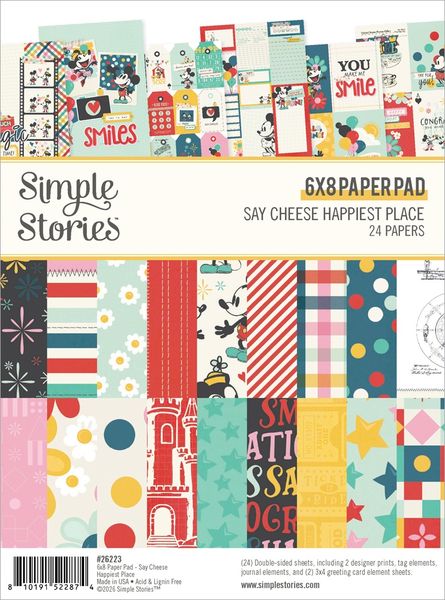 Simple Stories Paper Pad 6"X8"-Say Cheese Happiest Place