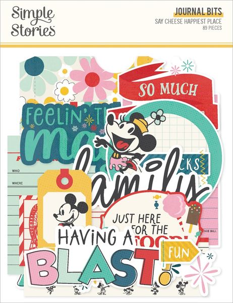 Simple Stoires Journal Bits & Pieces Die Cuts-Say Cheese Happiest Place