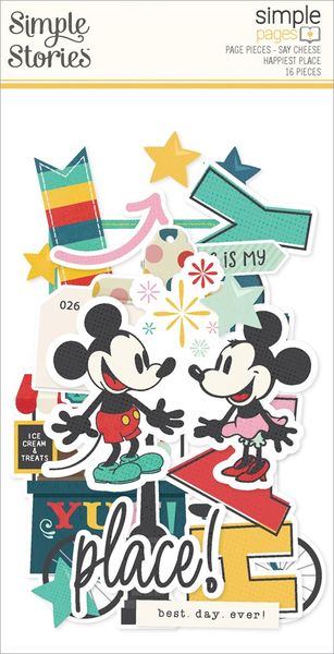 Simple Stories Simple Page Pieces Die Cuts-Say Cheese Happiest Place