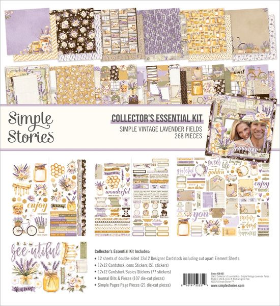 Simple Stories Basics Cardstock Stickers 12"X12"-Simple Vintage Lavender Fields
