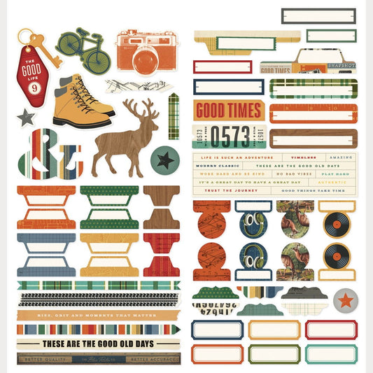 Simple Stories Basics Cardstock Stickers 12"X12"-Rustic Legend