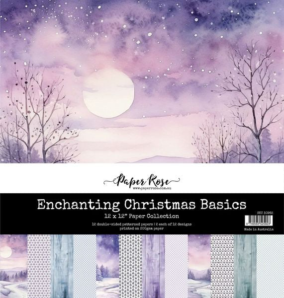 Paper Rose Enchanting Christmas Basics 12x12 Paper Collection