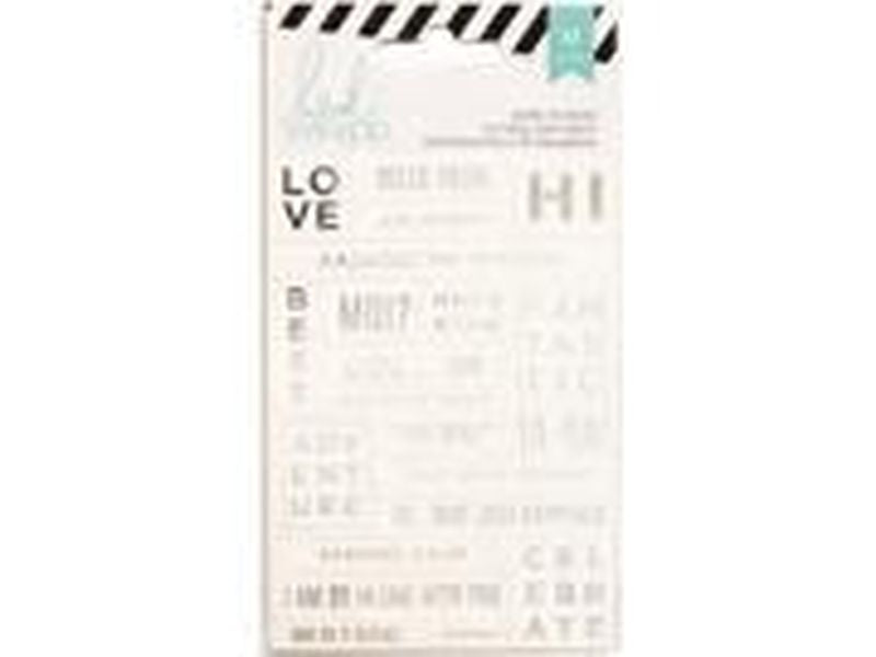 American Crafts - Heidi Swapp: Word Jumbles Stickers, White/Silver