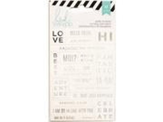 American Crafts - Heidi Swapp: Word Jumbles Stickers, White/Silver