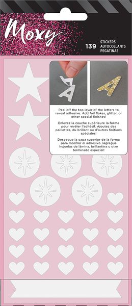 American Crafts - Moxy Sticker Foam Shapes for Glitter Stickers