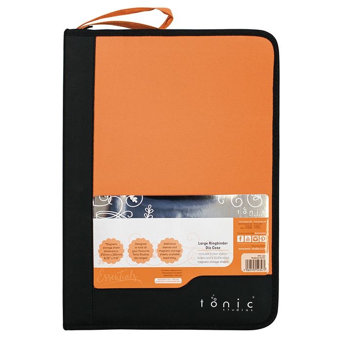Tonic Studios Large Ring Binder Die Case-Black & Orange