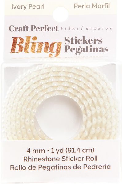Craft Perfect Ivory Pearl Sticker Roll, 1 yd 4mm