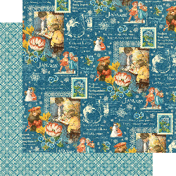 Graphic 45 Children's Hour: January Montage 12x12 DS Paper (1 Sheet)