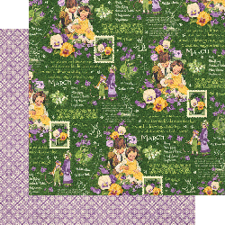 Graphic 45 Children's Hour: March Montage 12x12 DS Paper (1 Sheet)
