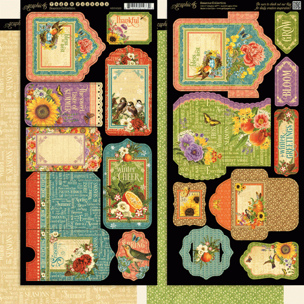 Graphic 45 Seasons Tags & Pockets