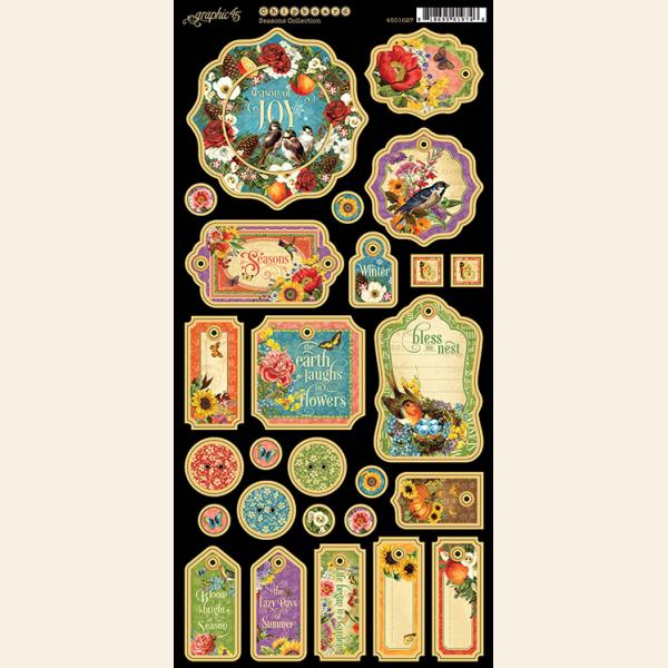 Graphic 45 Seasons Chipboard