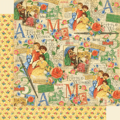 Graphic 45 Little Women:  Sisterly Love 12x12 DS Paper (1 Sheet)
