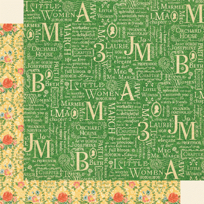 Graphic 45 Little Women:  Orchard House 12x12 DS Paper (1 Sheet)