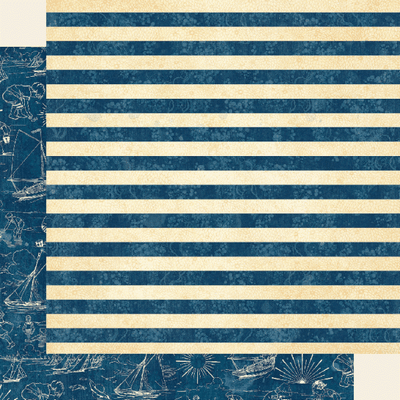 Graphic 45 Sun Kissed: Sail Away 12x12 DS Paper (1 Sheet)