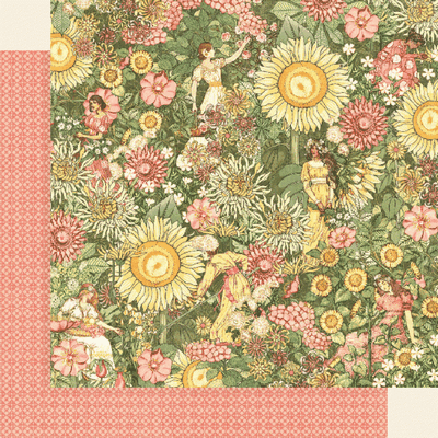 Graphic 45 Garden Goddess: Thoughtfully Pl  12x12 DS Paper (1 Sheet)