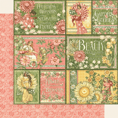 Graphic 45 Garden Goddess: Shine from With  12x12 DS Paper (1 Sheet)