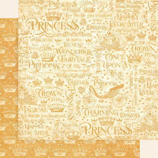 Graphic 45 Princess: If the Crown Fits 12x12 DS Paper (1 Sheet)