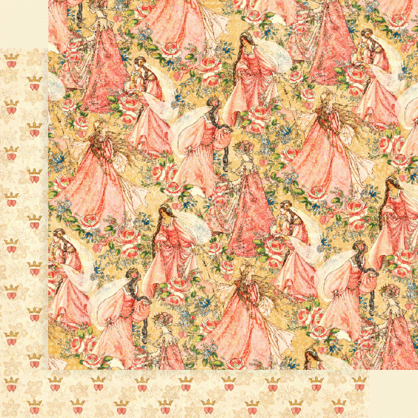 Graphic 45 Princess: Pretty in Pink 12x12 DS Paper (1 Sheet)