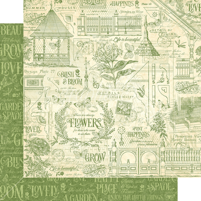 Graphic 45 Bloom: Plant Happiness 12x12 DS Paper (1 Sheet)
