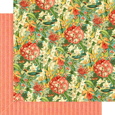 Graphic 45 Lost in Paradise: Lush Layrinth 12x12 DS Paper (1 Sheet)