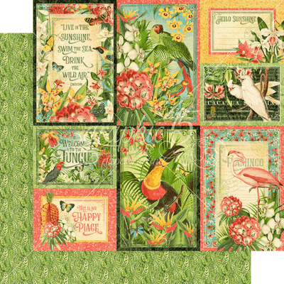 Graphic 45 Lost in Paradise: Hypnoptic Hor 12x12 DS Paper (1 Sheet)