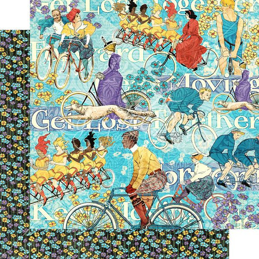 Graphic 45 Life's A Journey: Keep Moving 12x12 DS Paper (1 Sheet)