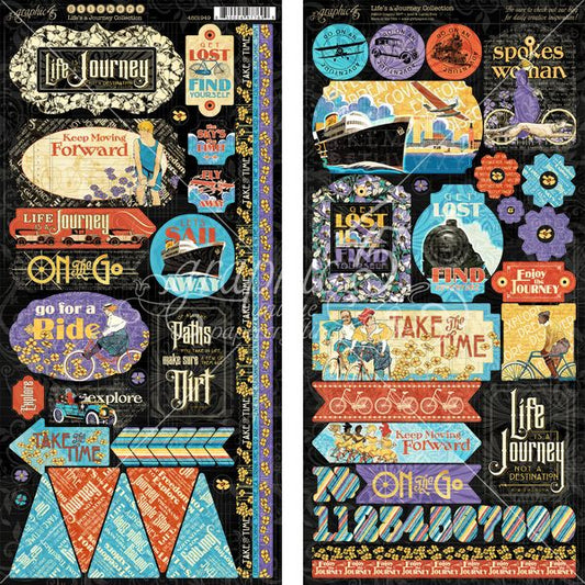 Graphic 45 Life's a Journey Stickers