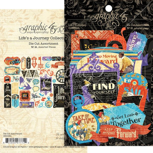 Graphic 45 Life's a Journey Die-cut Assort