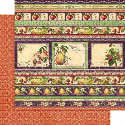 Graphic 45 Fruit & Flora: Fabulous Fruit 12x12 DS Paper (1 Sheet)