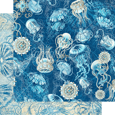 Graphic 45 Ocean Blue: Fiji 12x12 DS Paper (1 Sheet)