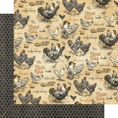 Graphic 45 Farmhouse Collection:  Locally Grown 12x12 DS Paper (1 Sheet)