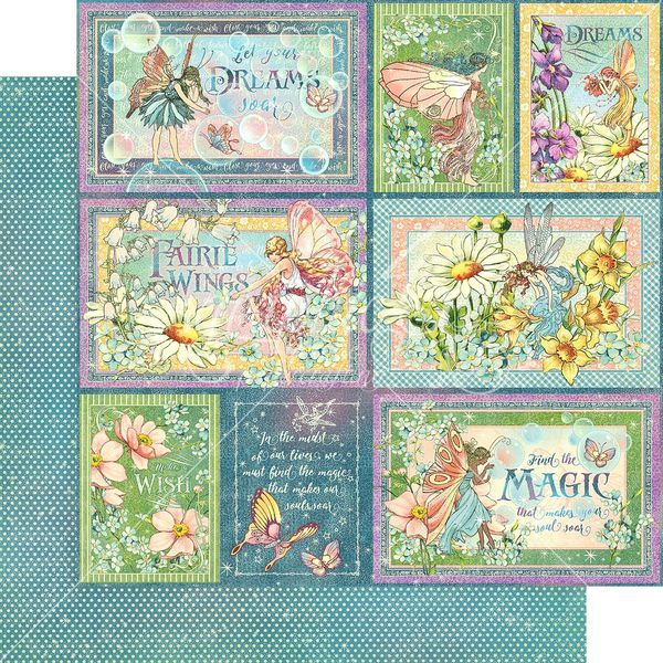 Graphic 45 Fairie Wings: Rainbow Sparkle 12x12 DS Paper (1 Sheet)