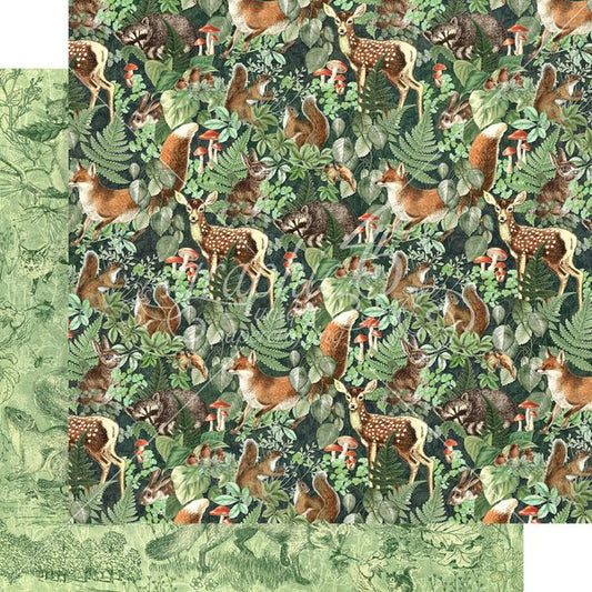 Graphic 45 Woodland Friends: Be Wild 12x12 DS Paper (1 Sheet)