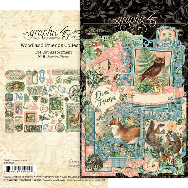 Graphic 45 Woodland Friends Die-cut Assort
