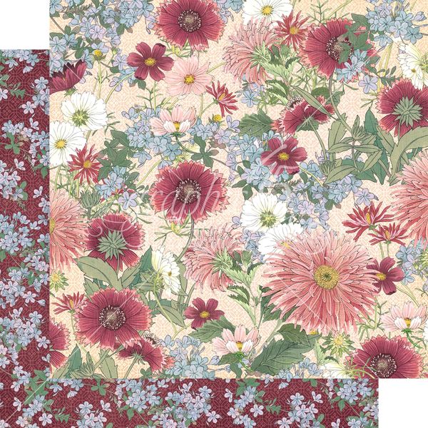 Graphic 45 Blossom: Flourish 12x12 DS Paper (1 Sheet)