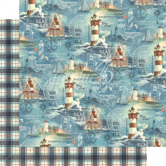 Graphic 45 Catch of the Day: Ship Ahoy! 12x12 DS Paper (1 Sheet)