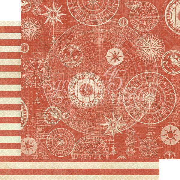 Graphic 45 Catch of the Day: Guiding Light 12x12 DS Paper (1 Sheet)